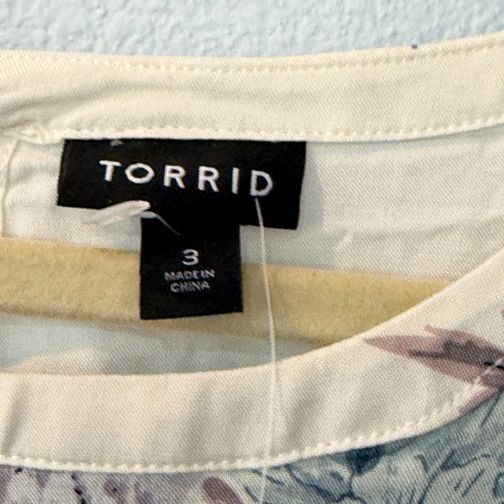 NEW Torrid Challis Floral High Low Halter Dress Plus Size Boho Feminine White 3X - Picture 11 of 14